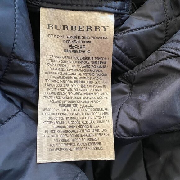 Burberry Quilted Double-Breasted Belted Trench Jacket Black Womens XS - Picture 7 of 17